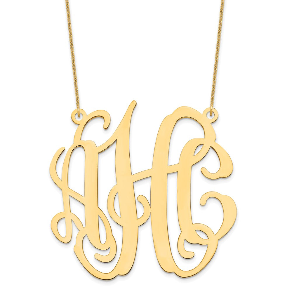 14K Gelbgold Groß Monogramm Halskette