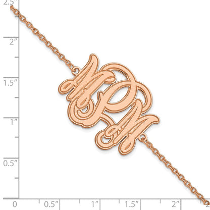 Roségoldbeschichtet Sterlingsilber /rose Geätzt Monogramm Armband
