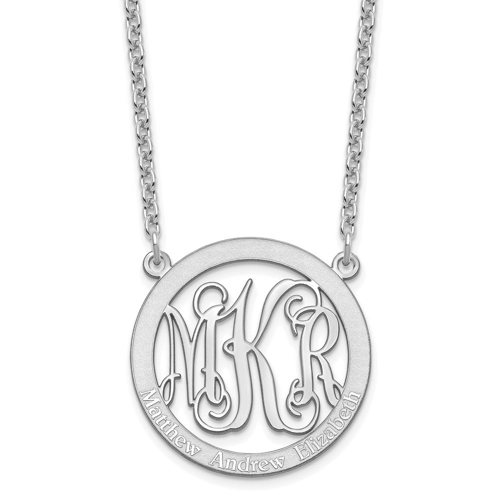 Sterlingsilber Silber/rhodiniert Klein Familie Monogramm Halskette