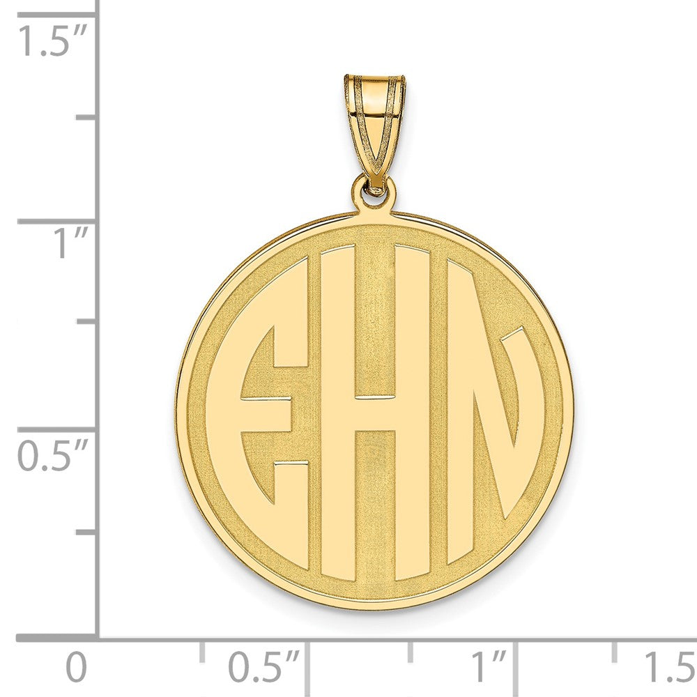 Vergoldet Sterlingsilber /gold Rund Block Buchstabe Monogramm Anhänger