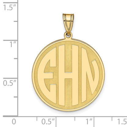 Vergoldet Sterlingsilber /gold Rund Block Buchstabe Monogramm Anhänger
