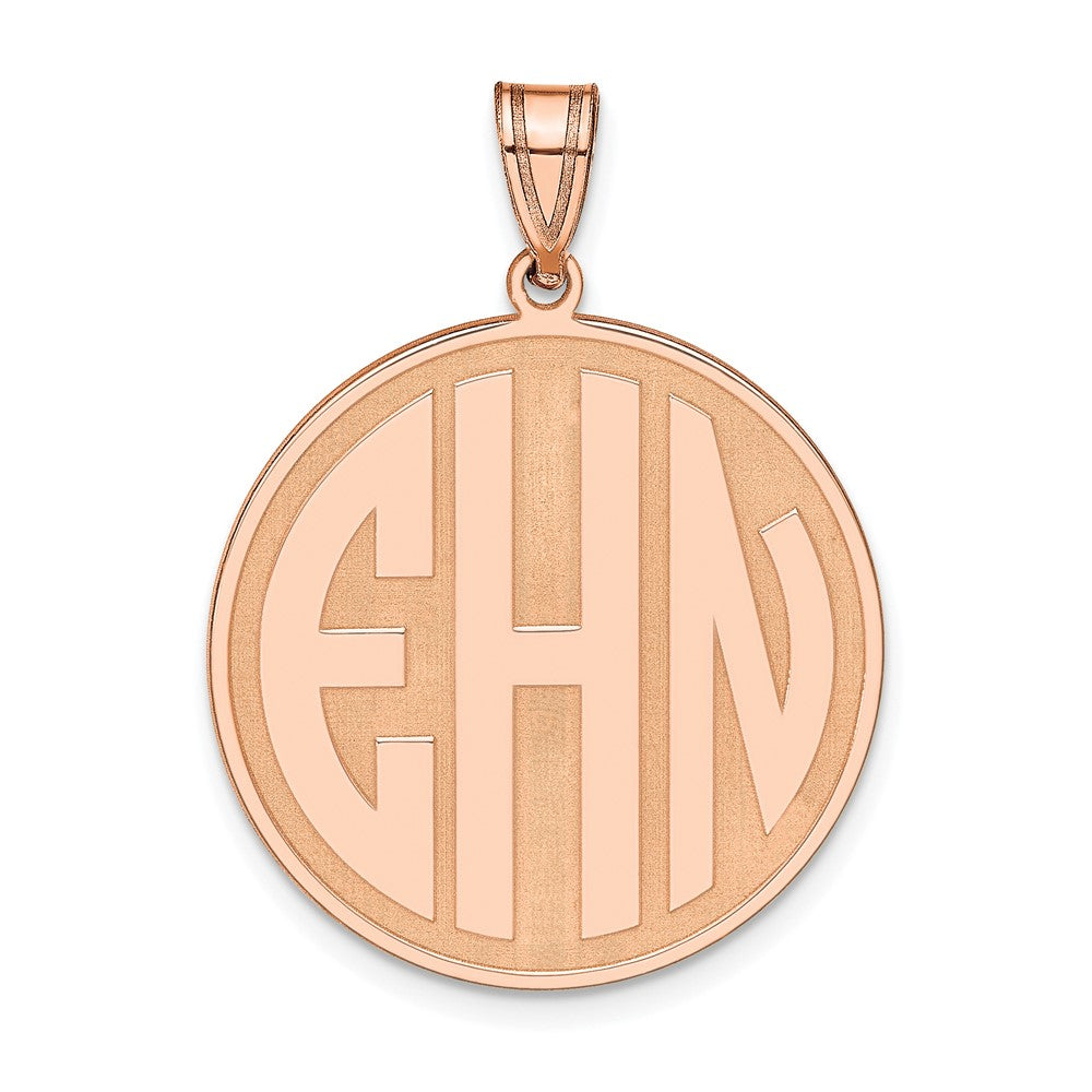Roségoldbeschichtet Sterlingsilber /rose Rund Block Buchstabe Monogramm Anhänger