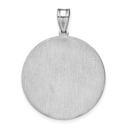 Sterlingsilber Silber/rhodiniert Rund Block Buchstabe Monogramm Anhänger