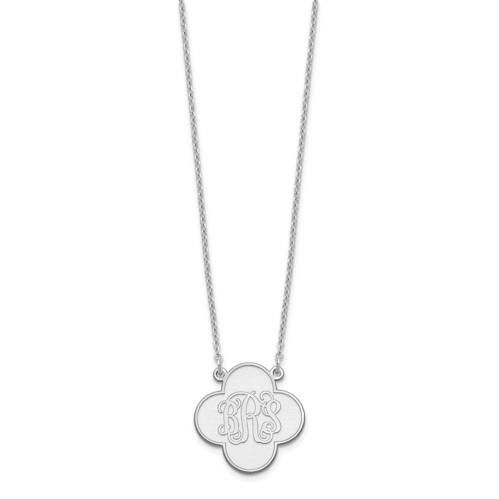 Sterlingsilber Silber/rhodiniert Klee Monogramm Halskette