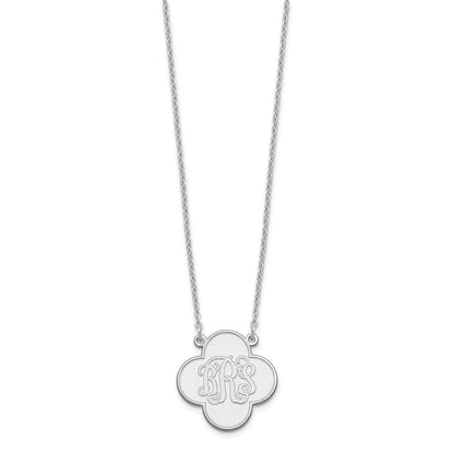 Sterlingsilber Silber/rhodiniert Klee Monogramm Halskette