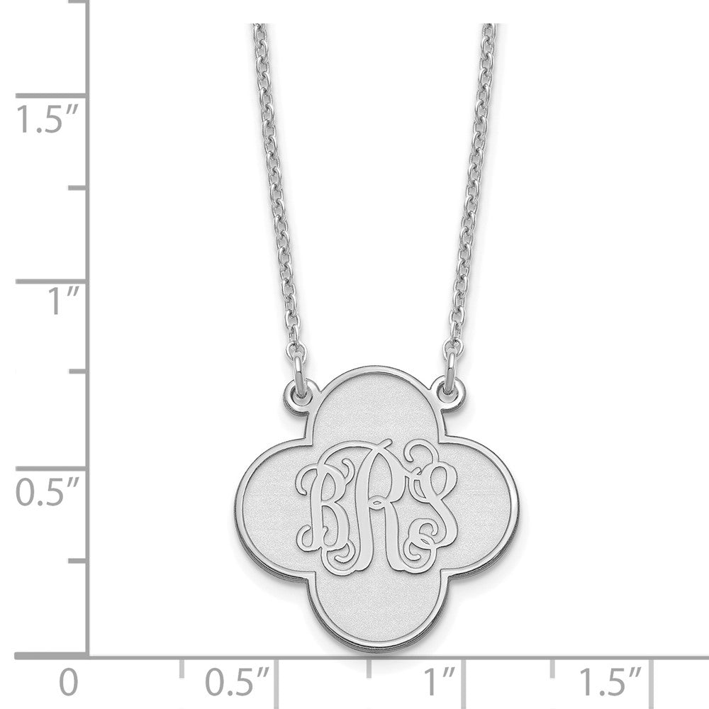 Sterlingsilber Silber/rhodiniert Klee Monogramm Halskette