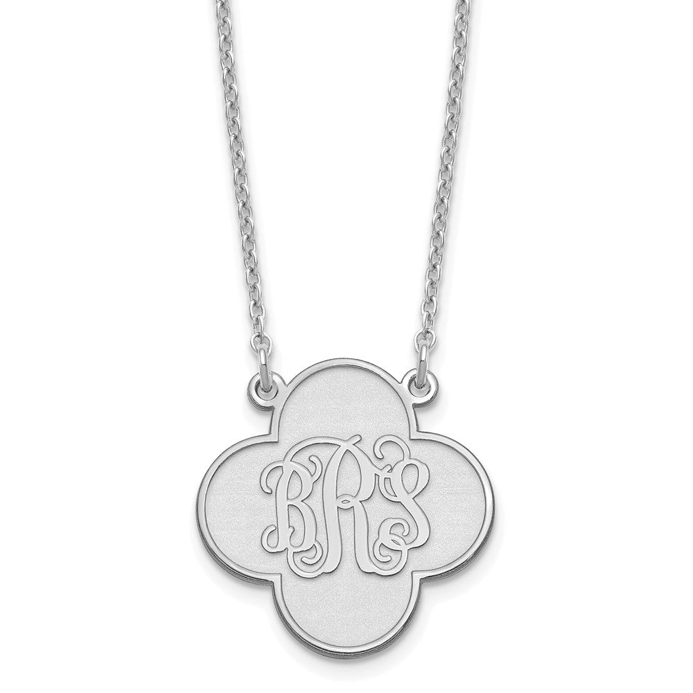 Sterlingsilber Silber/rhodiniert Klee Monogramm Halskette