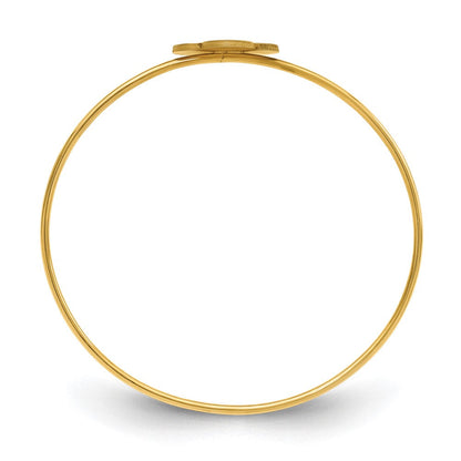 Vergoldet Sterlingsilber /gold Klee Monogramm Schieber auf Armreif