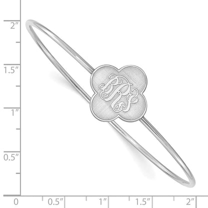 Sterlingsilber Silber/rhodiniert Klee Monogramm Schieber auf Armreif