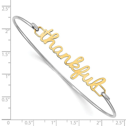 14K Gelbgold Name Platte auf Sterlingsilber Armreif