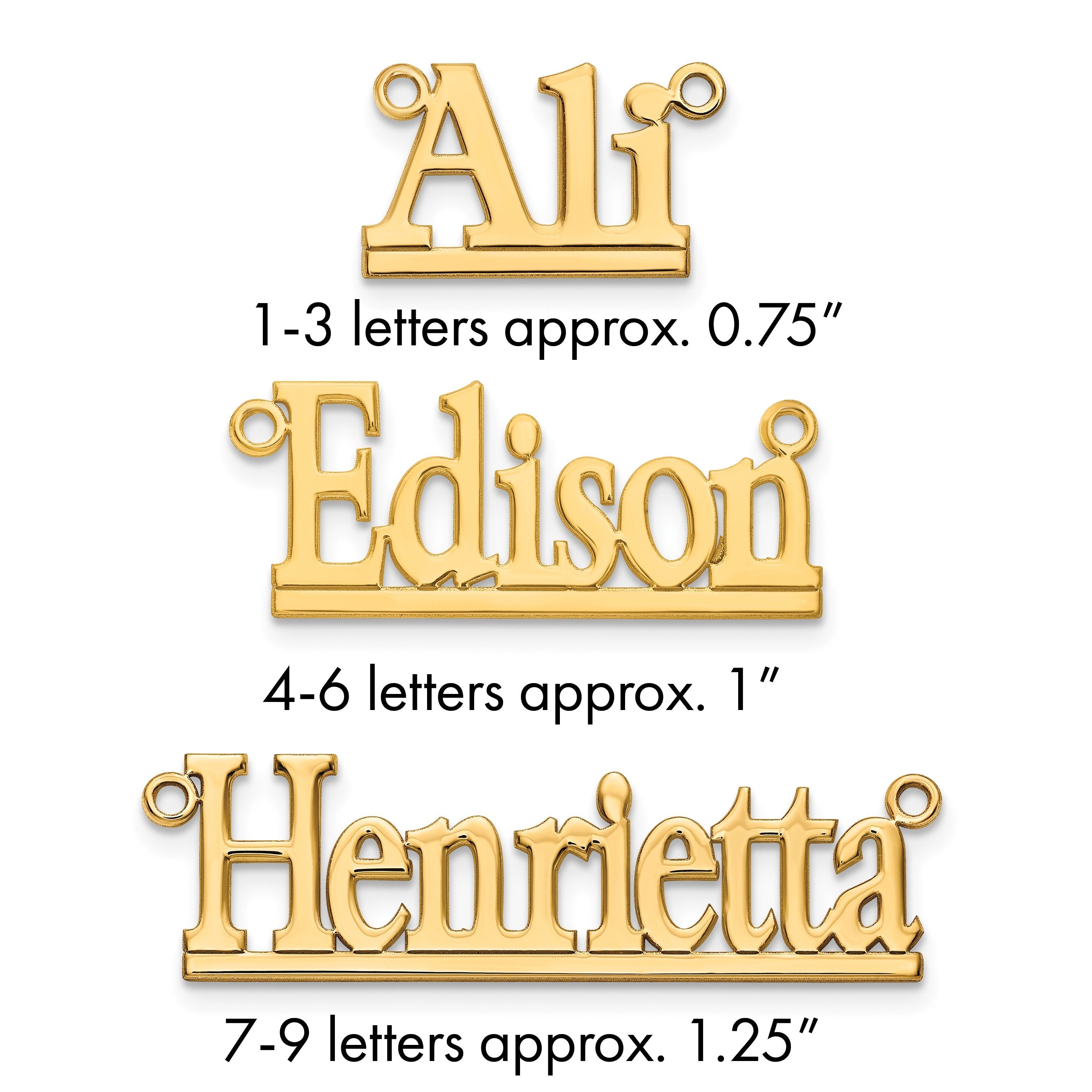 14K Gelbgold Underlined Name Platte