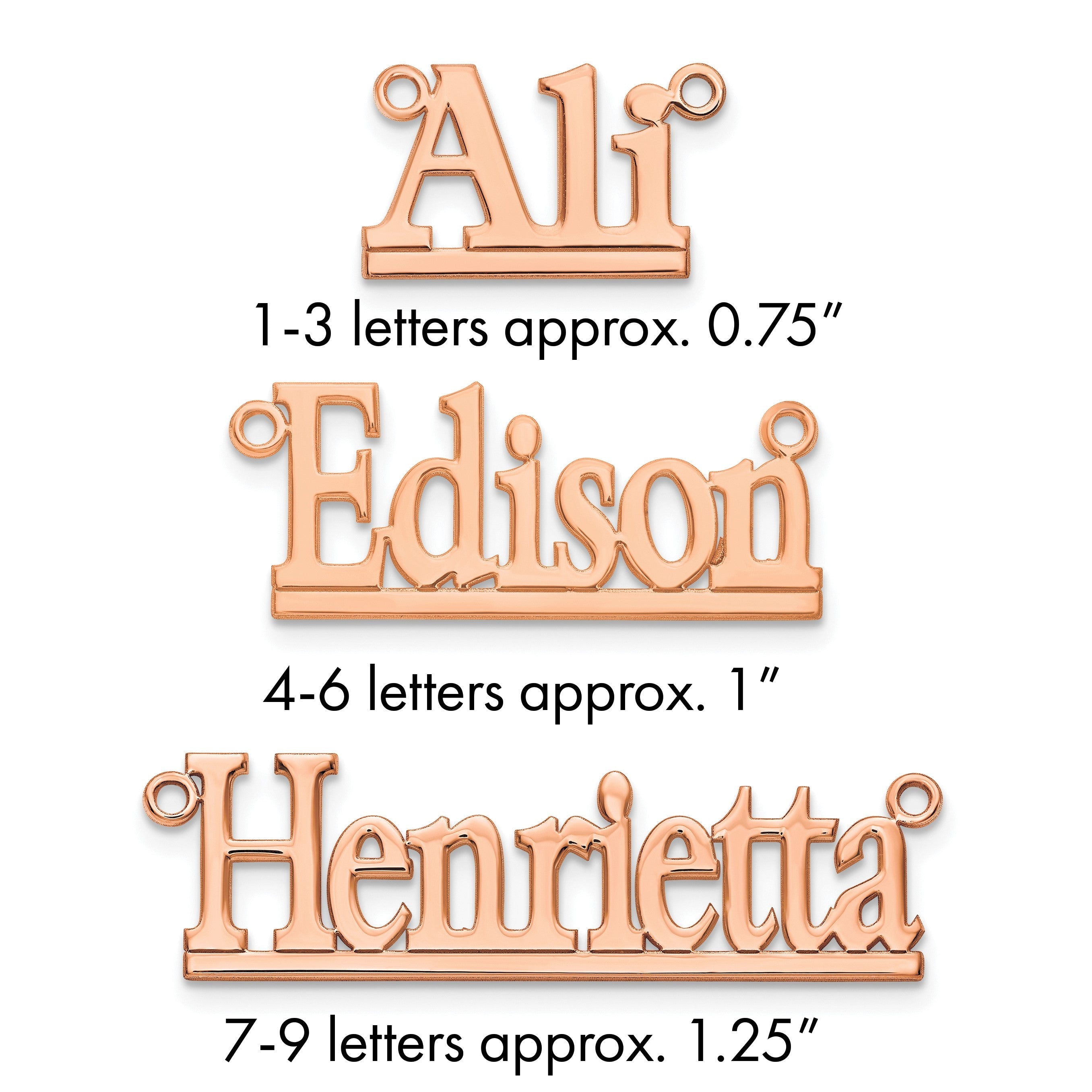 14K Roségold Underlined Name Platte