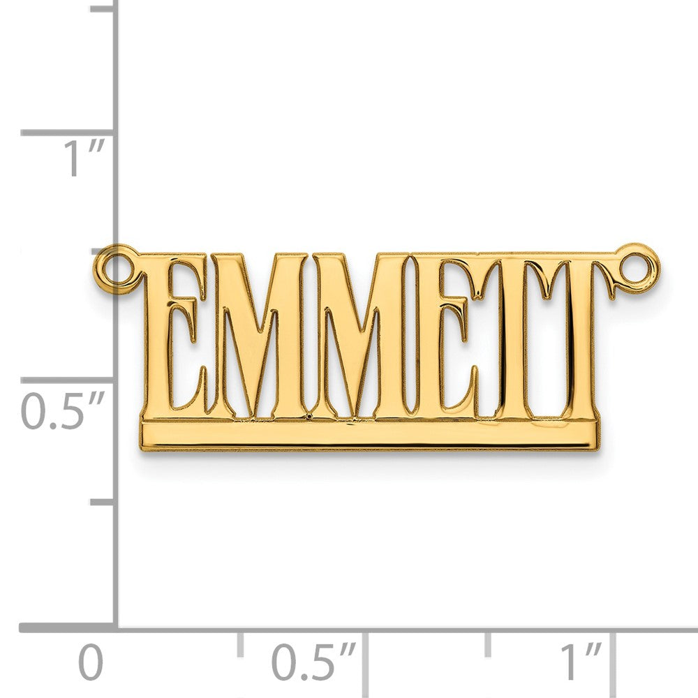 14K Gelbgold Underlined Name Platte
