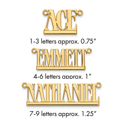Vergoldet Sterlingsilber /gold Underlined Name Platte