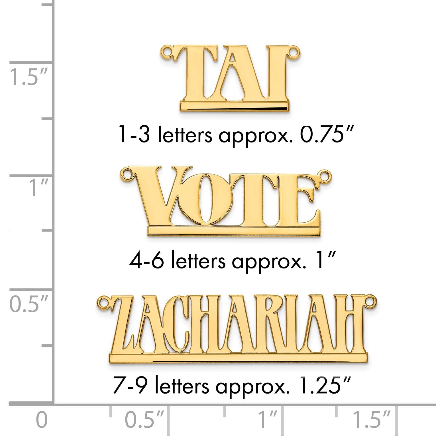 14K Gelbgold Underlined Name Platte