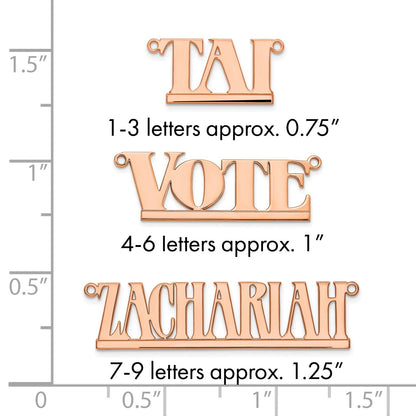 14K Roségold Underlined Name Platte