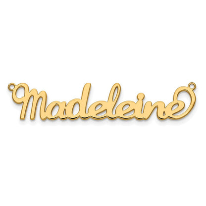 Vergoldet Sterlingsilber /gold Name Platte