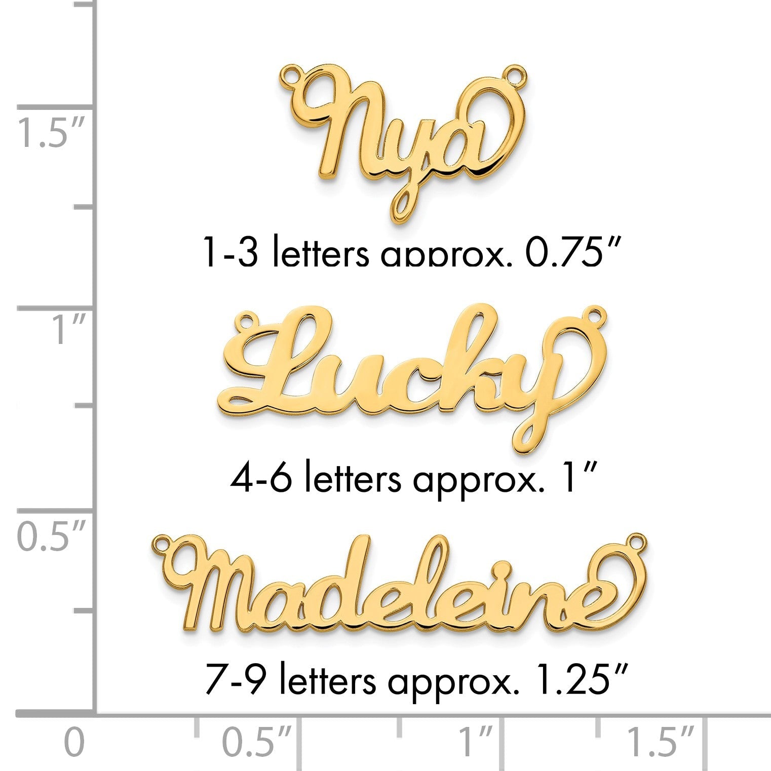 Vergoldet Sterlingsilber /gold Name Platte