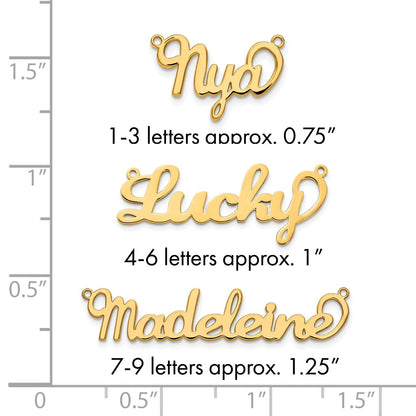 Vergoldet Sterlingsilber /gold Name Platte