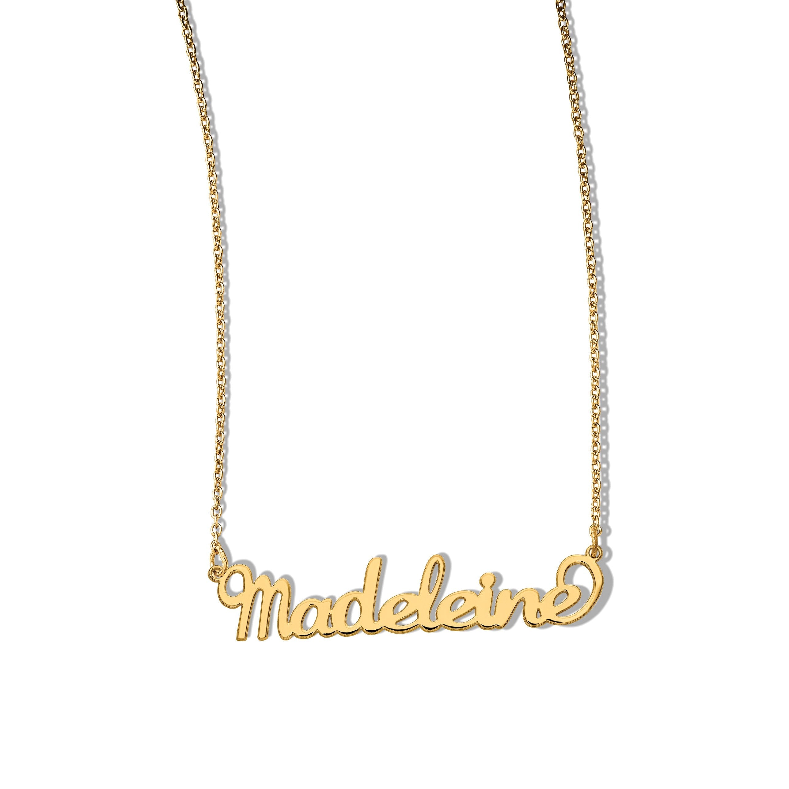 Vergoldet Sterlingsilber /gold Name Platte