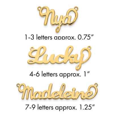 Vergoldet Sterlingsilber /gold Name Platte