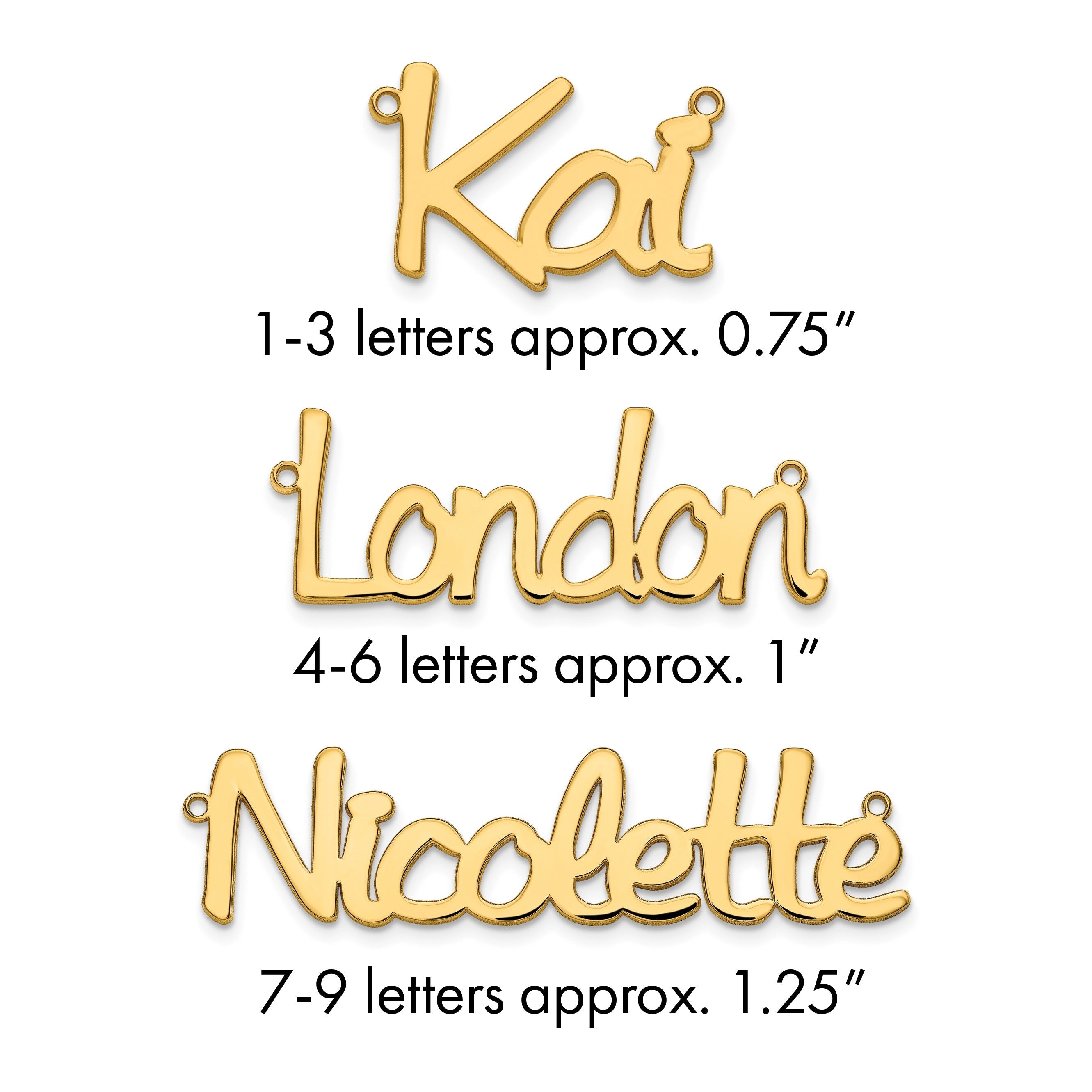 Vergoldet Sterlingsilber /gold Poliert Name Platte
