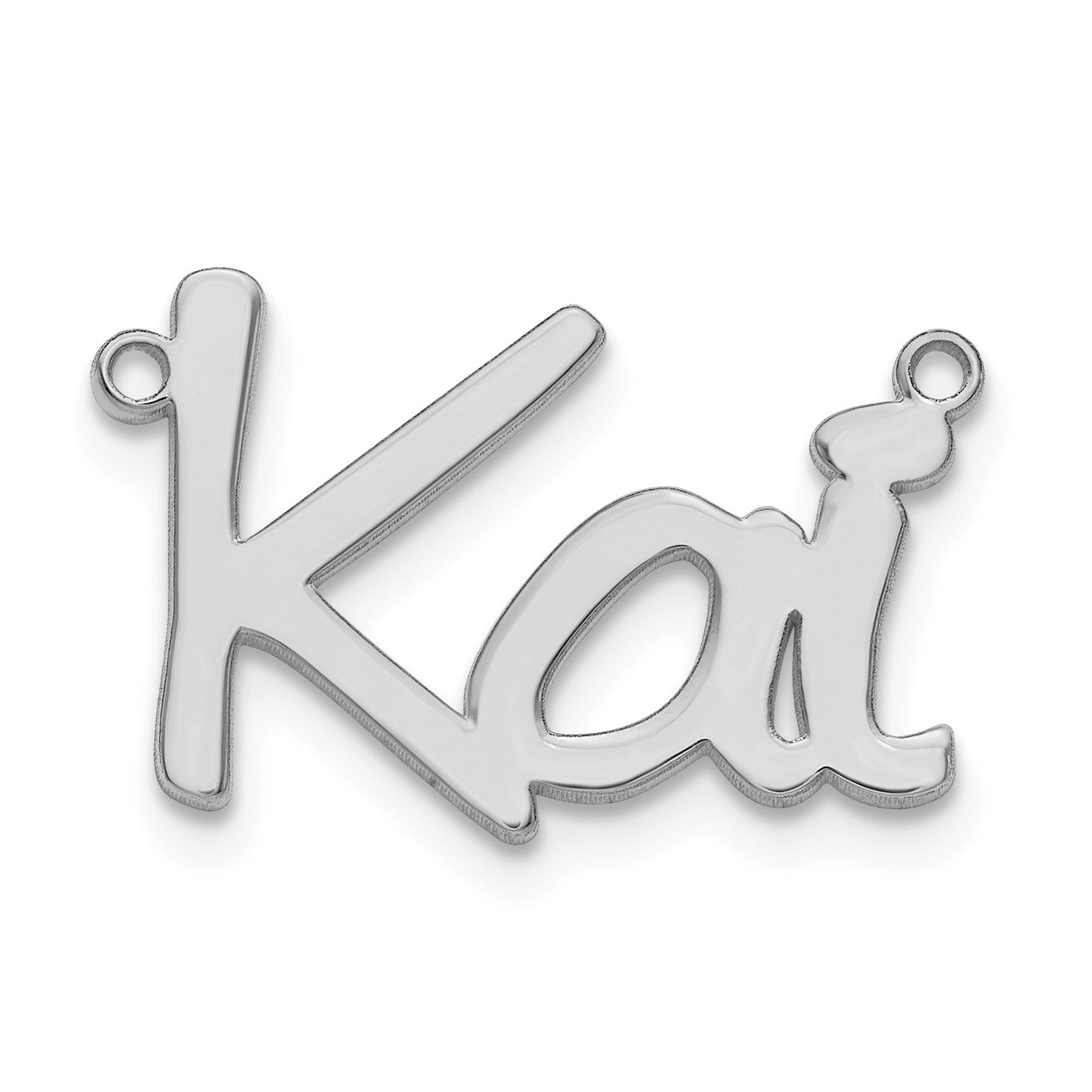 14K Weißgold Poliert Name Platte