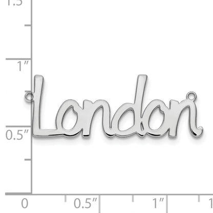 14K Weißgold Poliert Name Platte