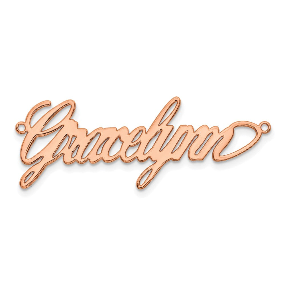 Roségoldbeschichtet Sterlingsilber /rose Poliert Surrey Schriftart Name Platte