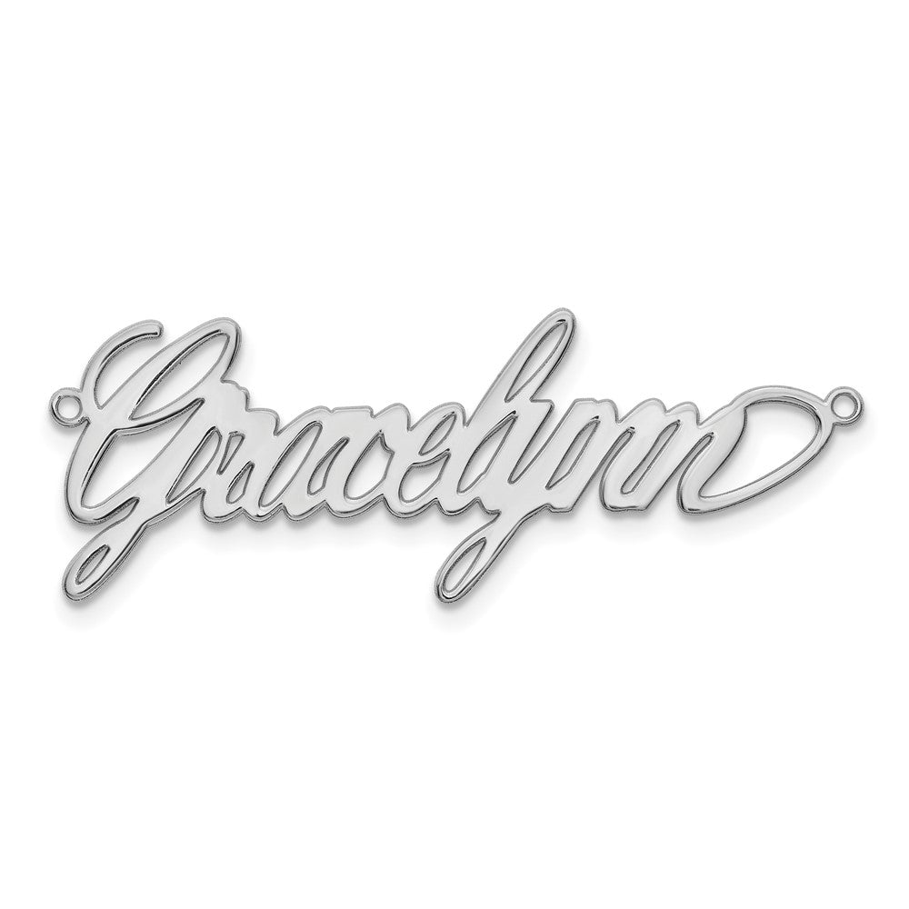 Sterlingsilber Silber/rhodiniert Poliert Surrey Schriftart Name Platte