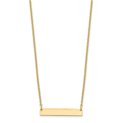 Vergoldet Sterlingsilber /gold Klein Rohling Stab Halskette