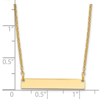 Vergoldet Sterlingsilber /gold Klein Rohling Stab Halskette