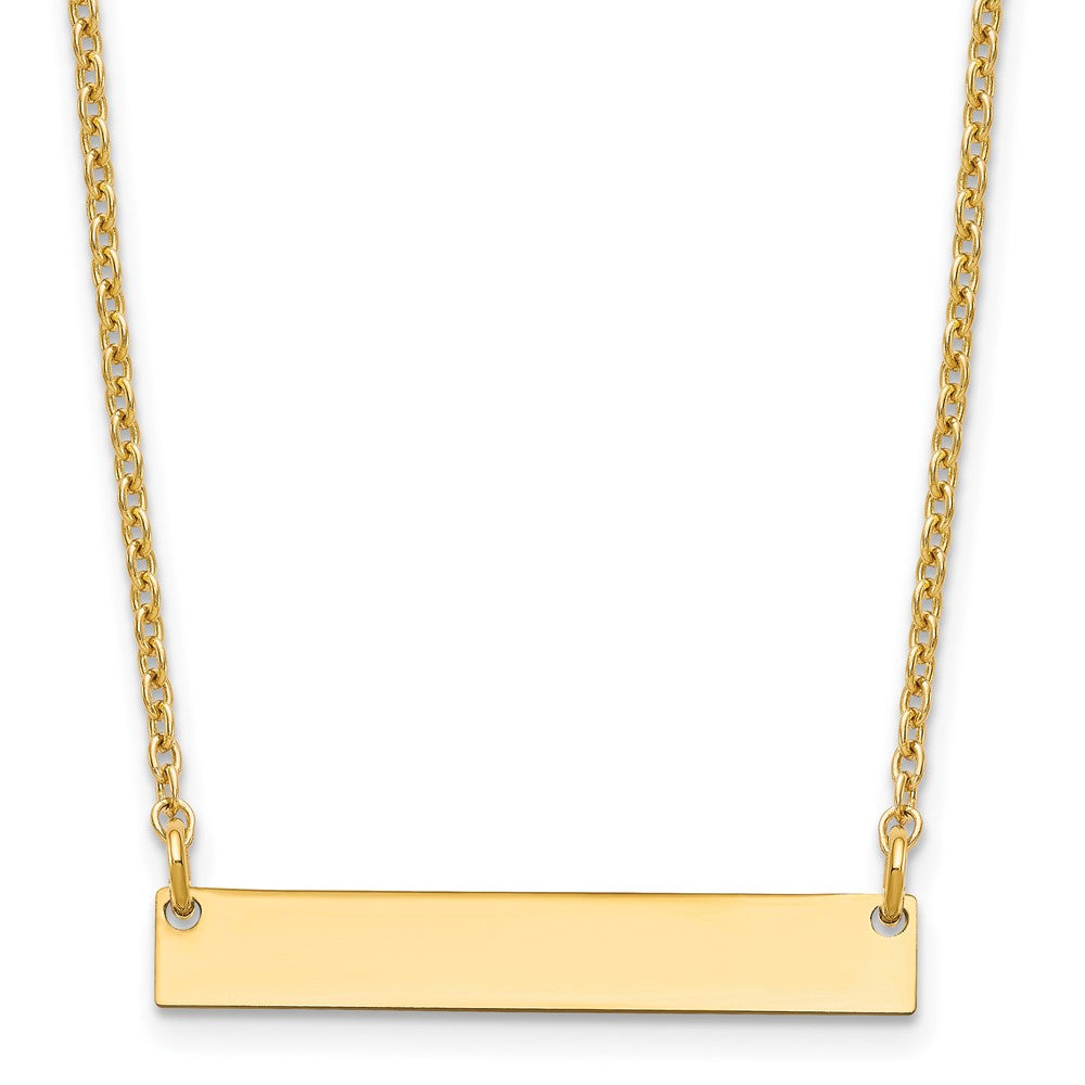 Vergoldet Sterlingsilber /gold Klein Rohling Stab Halskette