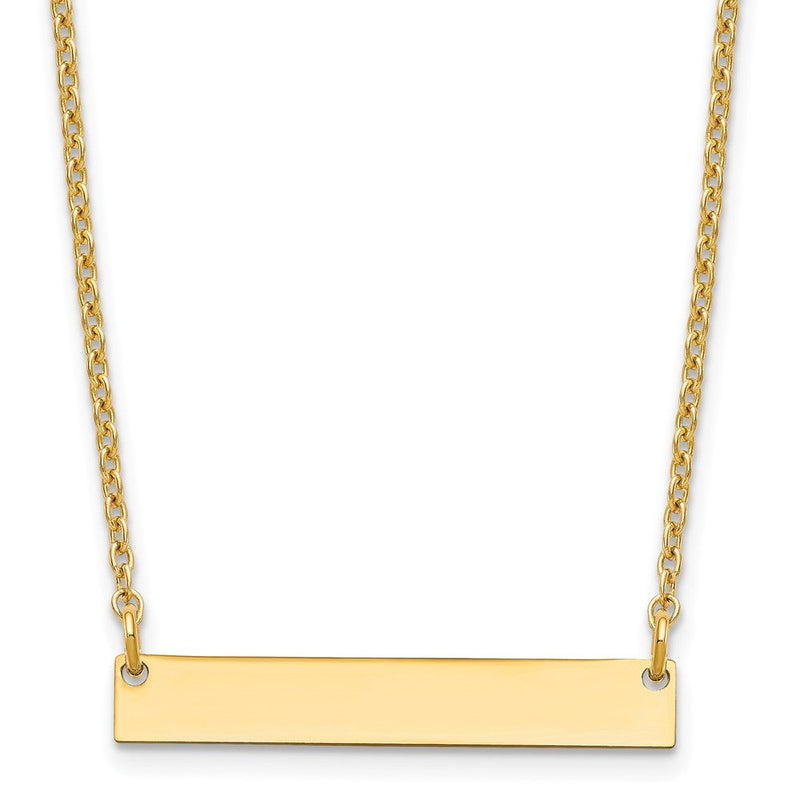 Vergoldet Sterlingsilber /gold Klein Rohling Stab Halskette