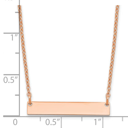 Roségoldbeschichtet Sterlingsilber /rose Klein Rohling Stab Halskette