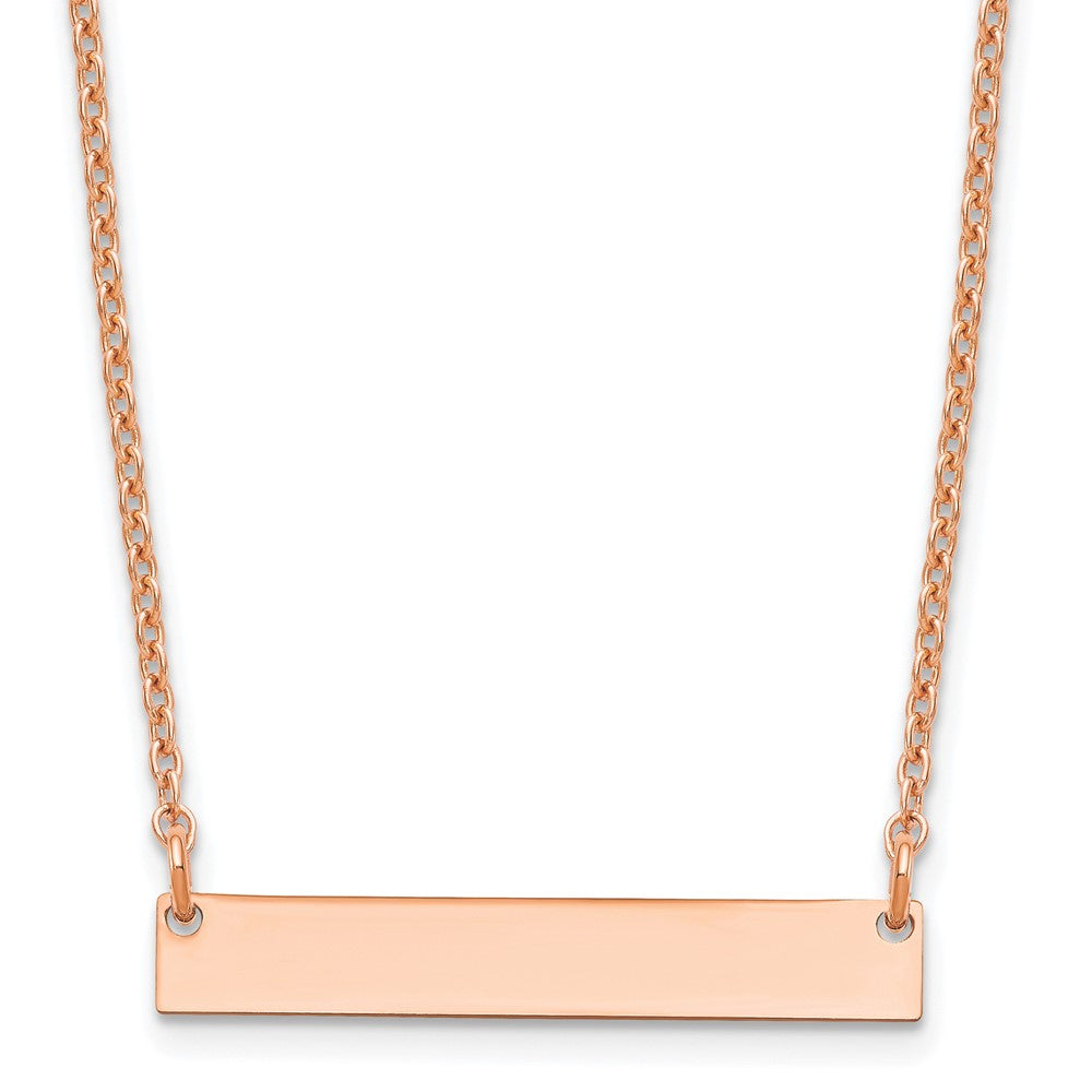 Roségoldbeschichtet Sterlingsilber /rose Klein Rohling Stab Halskette