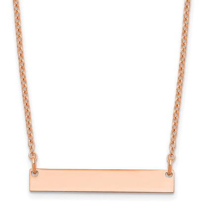 Roségoldbeschichtet Sterlingsilber /rose Klein Rohling Stab Halskette