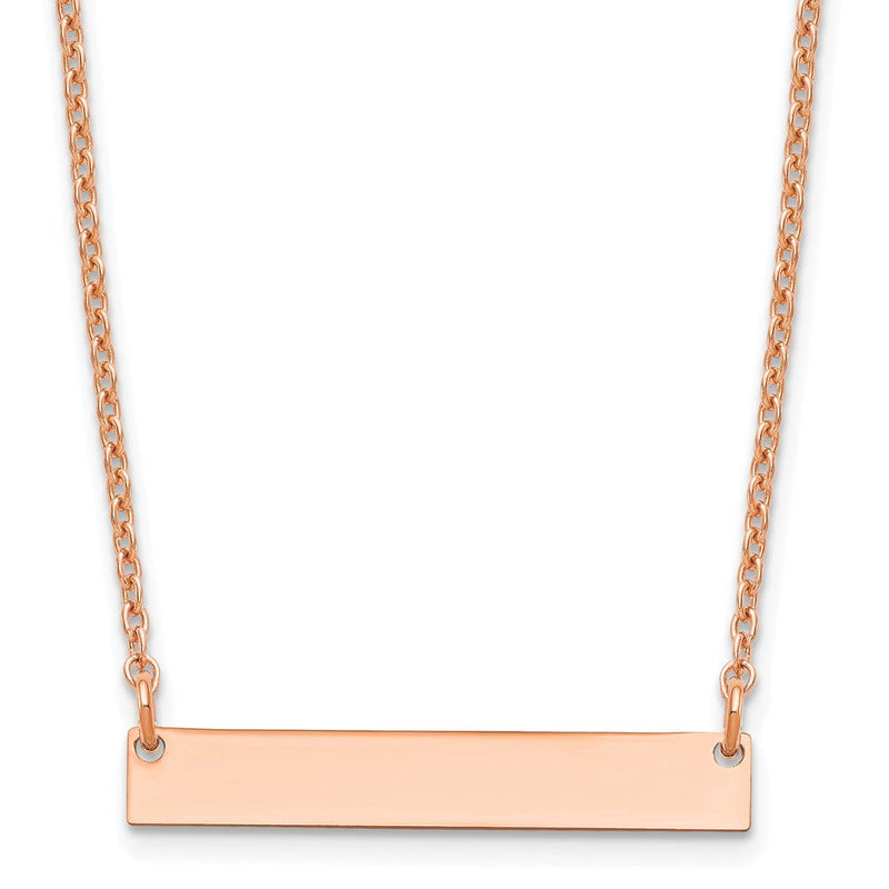 Roségoldbeschichtet Sterlingsilber /rose Klein Rohling Stab Halskette
