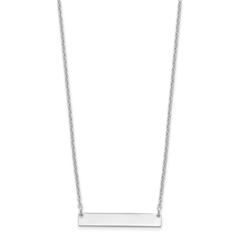 Sterlingsilber Silber/rhodiniert Klein Rohling Stab Halskette