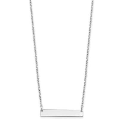 Sterlingsilber Silber/rhodiniert Klein Rohling Stab Halskette