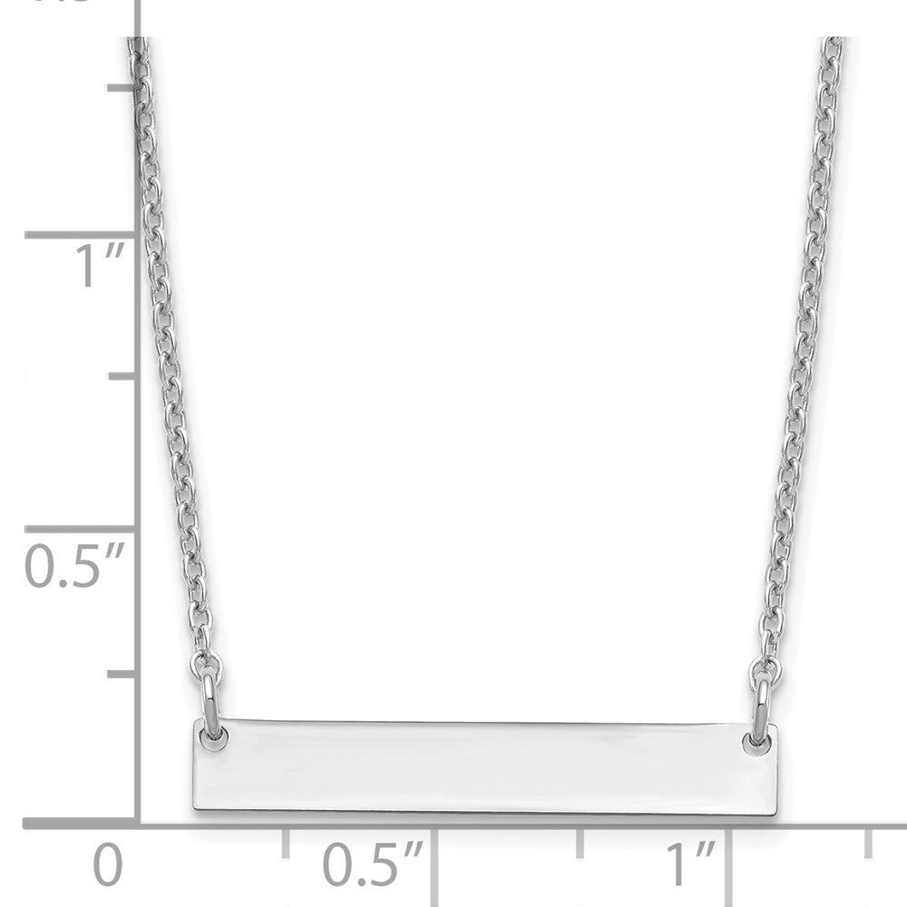 Sterlingsilber Silber/rhodiniert Klein Rohling Stab Halskette