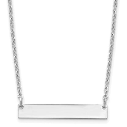 Sterlingsilber Silber/rhodiniert Klein Rohling Stab Halskette