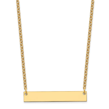 Vergoldet Sterlingsilber /gold Mittel Rohling Stab Halskette
