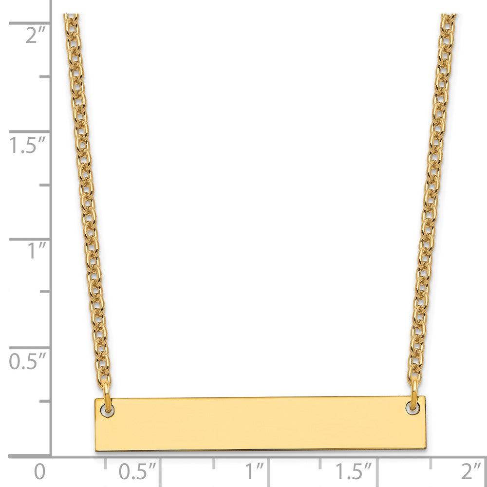 Vergoldet Sterlingsilber /gold Mittel Rohling Stab Halskette