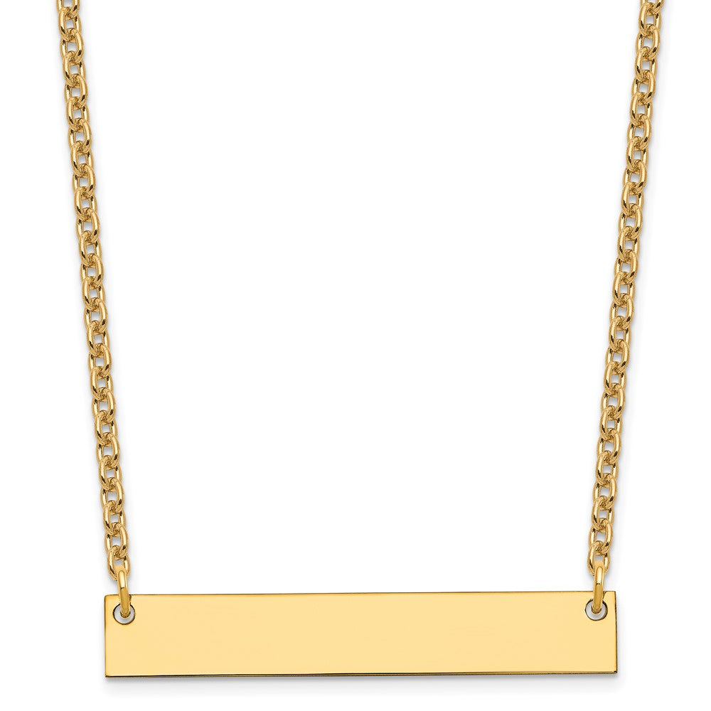 Vergoldet Sterlingsilber /gold Mittel Rohling Stab Halskette