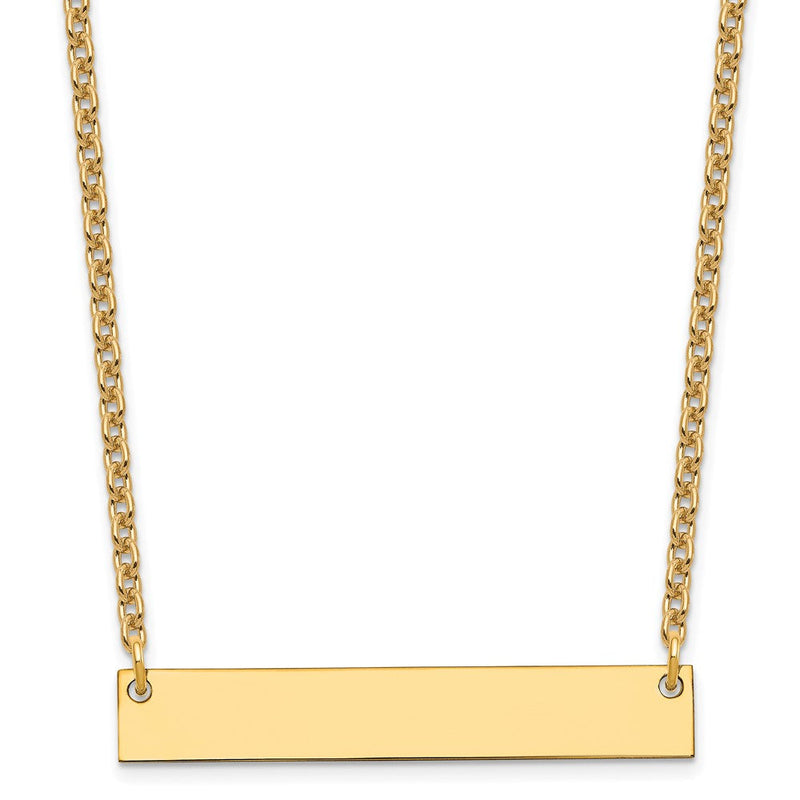 Vergoldet Sterlingsilber /gold Mittel Rohling Stab Halskette