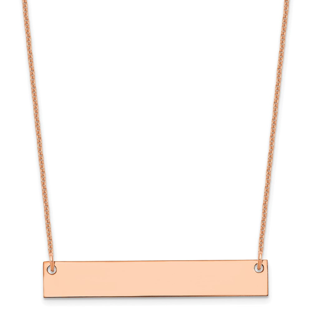 14K Roségold Mittel Rohling Stab Halskette