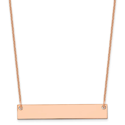 14K Roségold Mittel Rohling Stab Halskette