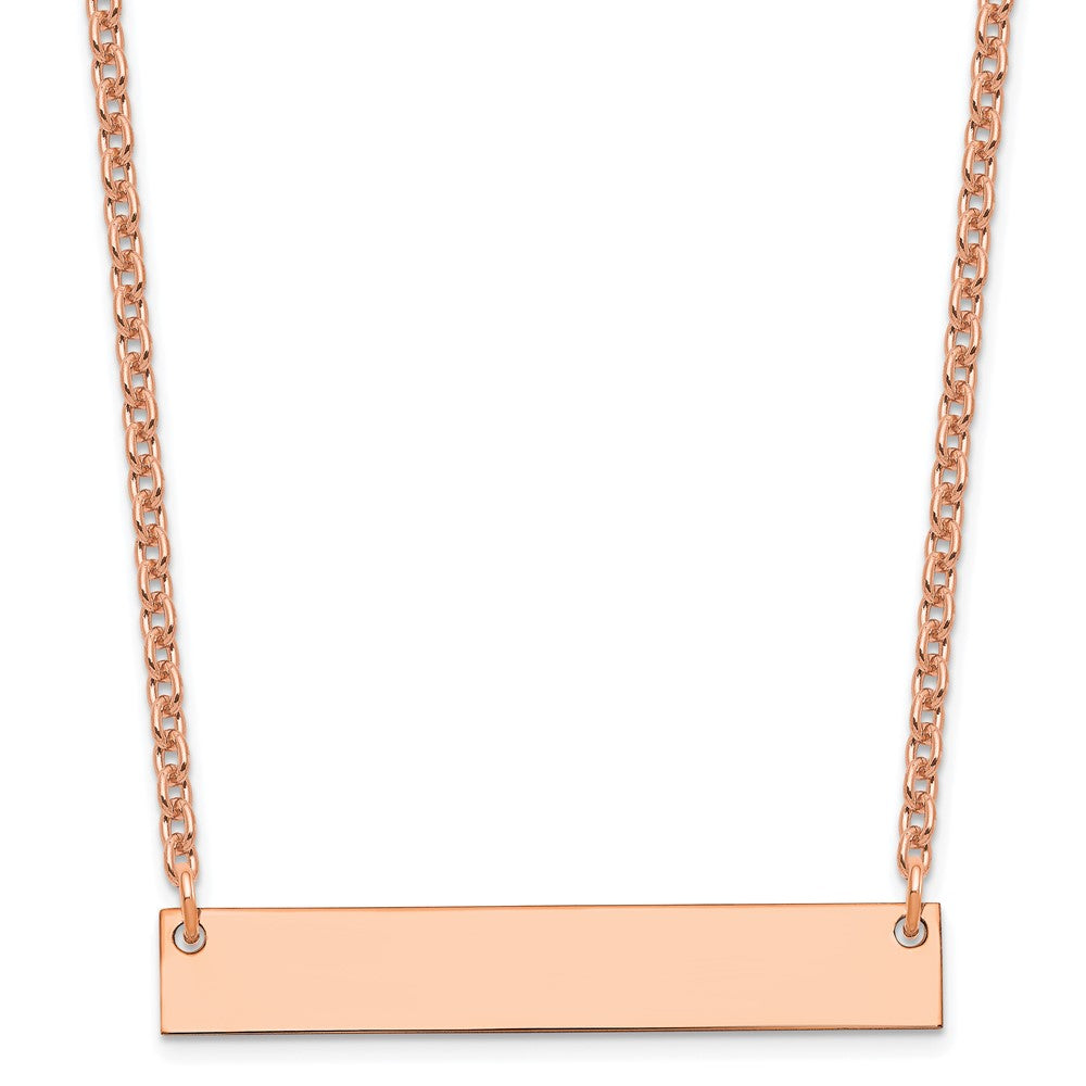 Roségoldbeschichtet Sterlingsilber /rose Mittel Rohling Stab Halskette
