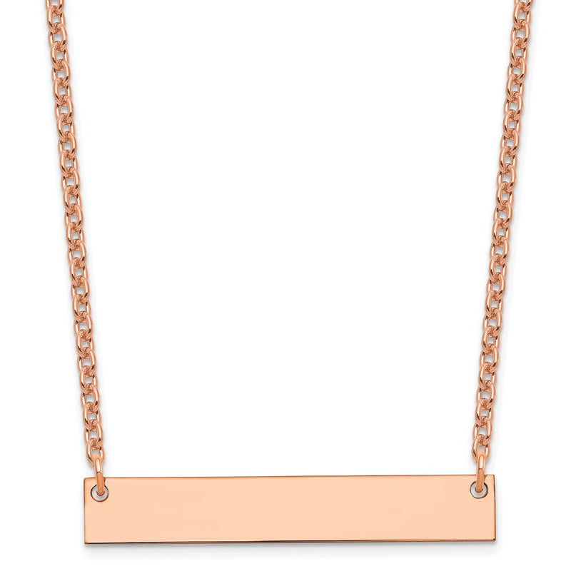 Roségoldbeschichtet Sterlingsilber /rose Mittel Rohling Stab Halskette